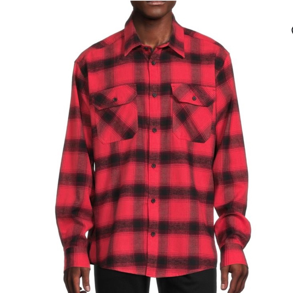 Projek Raw Checkered Plaid Long Sleeve Button Down Flannel Shirt L